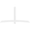 Ekena Millwork Bellingham Architectural Grade PVC Gable Bracket, 108"W x 58 1/2"H x 2"D x 6"F, 13/12 Pitch GBP108X59X0206BEL00 - alternate 5